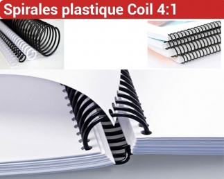 Spirales plastique Coil Pas : 4:1 SPG FALCONK 6 - Spirales plastique Coil 4:1