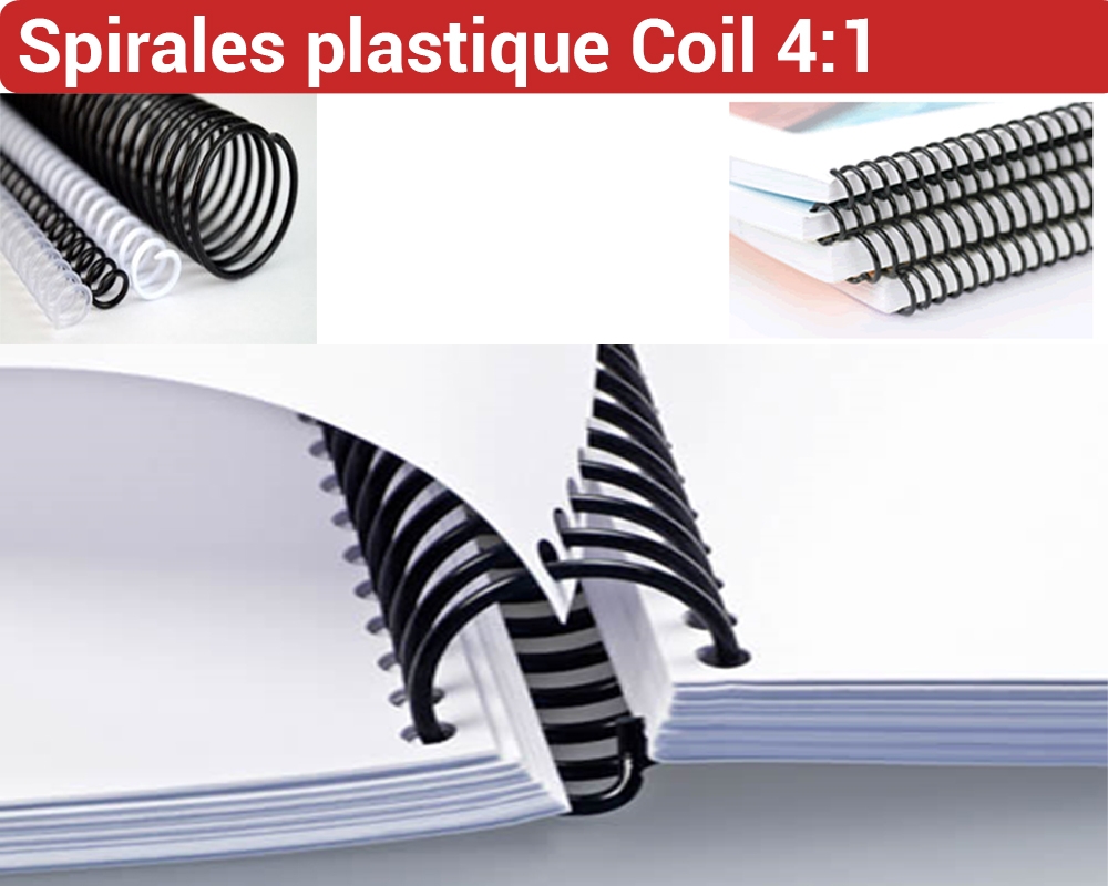 Spirales coils de reliure en plastique – Presco France