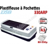 Plastifieuse à Pochettes A3  - Vitesse : 80 cm/mn, 80-250µ