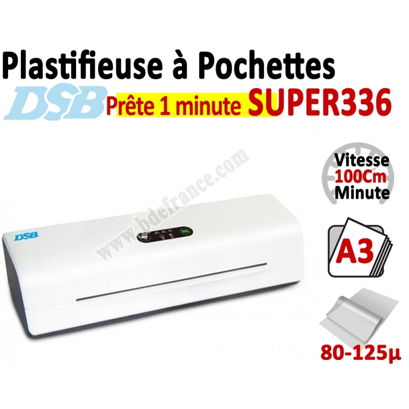 La plastifieuse A3 SUPER-336 plastifier de SOFT à 125microns