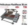 Pelliculeuse et Plastifieuse en Continu - 36 cm A3 Vitesse : 160 cm/mn, 25-250µ