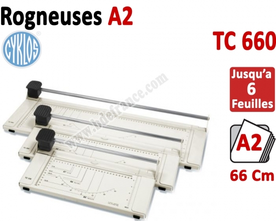 Rogneuses TC 660 -Format A2 Coupe par 6 feuilles TC660 CYKLOS Matériel de coupe