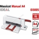 Massicot Manuel formats A5 à A4 - Capacité de coupe : 55 feuilles ID3005 IDEAL N°1 Massicots