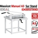 Longueur de coupe: 430 mm - Capacité de coupe: 40 mm ID4305STAND IDEAL Massicots manuels