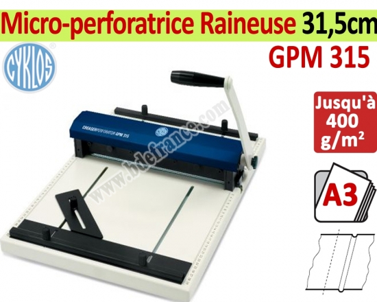 Micro-perforatrice Raineuse : 31,5cm - Traçage Du Rainage 1,2-1,8mm GPM315 CYKLOS Les Raineuses Manuelles
