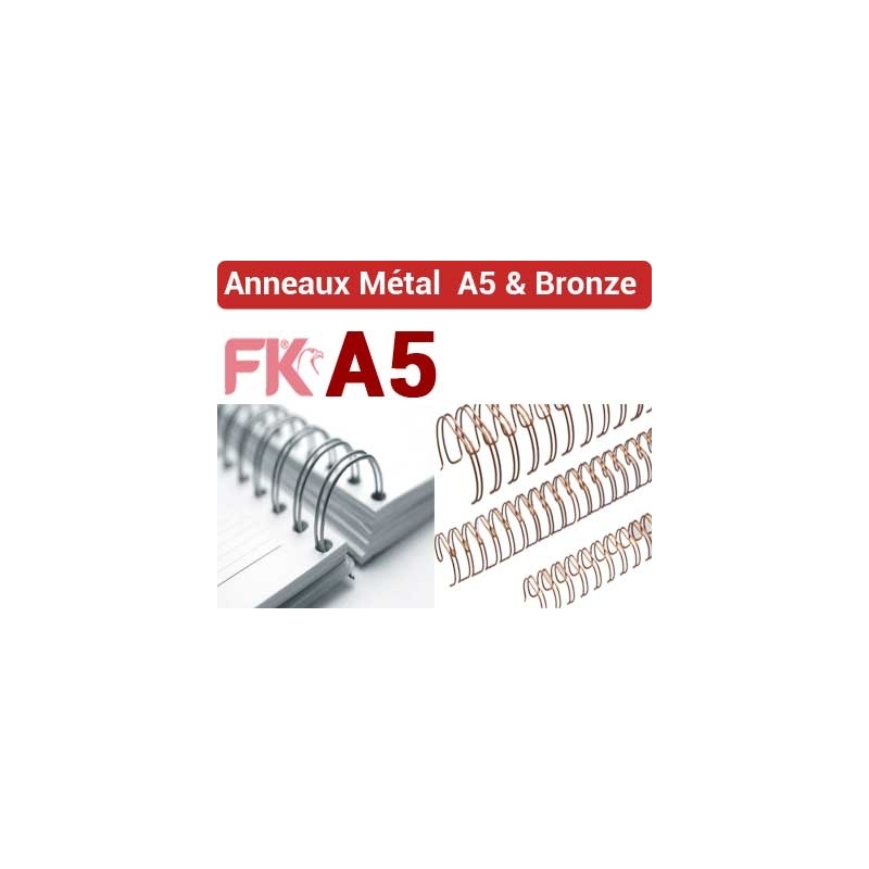 Reliure métal A5 6,4 mm pour relier les dossiers format A5