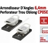 Perforateur mixte Oblong de 13 x 3 mm - Arrondisseur angles de 6,4mm