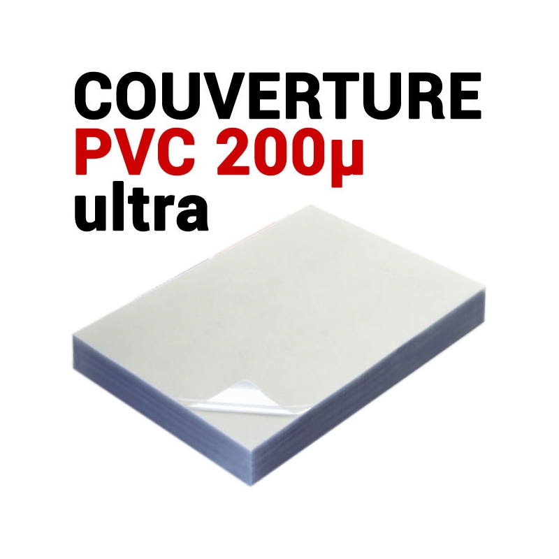 Couverture de reliure PVC 20/100 transparente incolore A3 - Paquet de 100  sur