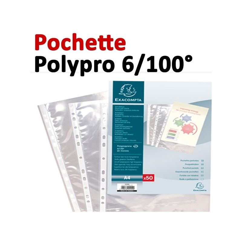 Classeur Personnalisable 3 Pochettes - Blanc - Dos de 44 mm EXACOMPTA 51842E