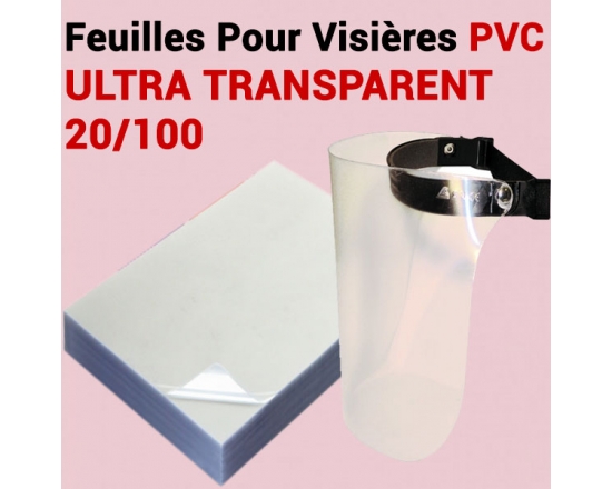 Feuilles Pour Visières Transparent - Le paquet de 100 feuilles A4 T20VISIERE FALCONK Consommables