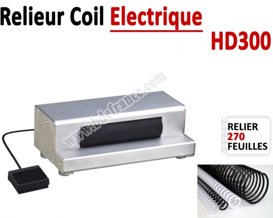Relieur Coil Electrique -  Relier jusqu'a 270 Feuilles HD300 FALCONK C - Relieur professionnel