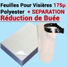Feuilles Pour Visières 175µ  transparent - Réduction de Buée  Le paquet de 100 feuilles