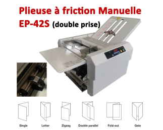 Plieuse à friction Manuelle A5-A4-A3 - Papier Maxi 46 à 160 g/m2