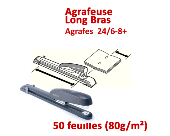 Agrafeuse Manuelle De Livrets A3 - Jusqu'à 50 feuilles 80gr AGRAFEUSE LONG BRAS  Façonnage Plieuse Agrafeuse Raineuse Micrope...