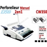 Perforelieur Manuel 20 feuilles A4 - Anneaux Plastique & 3:1 Métalliques