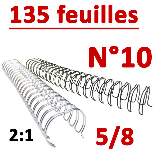 N°10: 16mm 135 feuilles 5/8  # Pas 2:1 ) new # Boite de 50pcs 