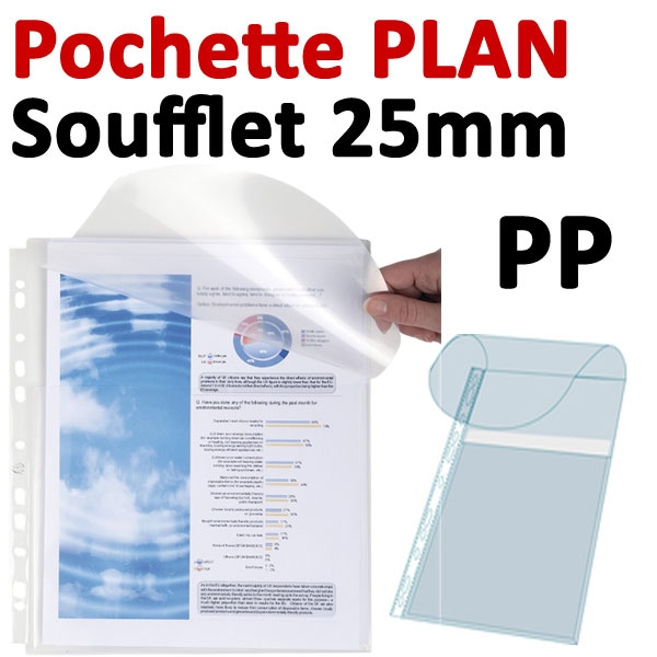 @Pochettes A Soufflet Avec Rabat #  Polypropylène 20/100e A4  #  Le Soufflet De 25mm # Permet De Classer, Plan# Vendu Par 50
